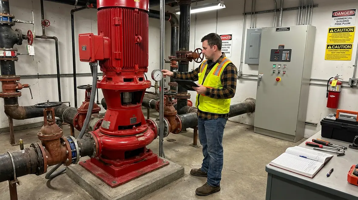 fire pump maintenance schedule commercial buildings