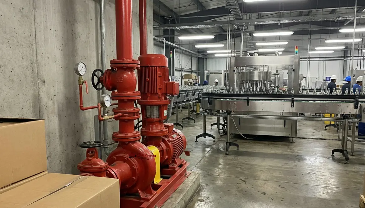 Fire protection for bottling and production environments