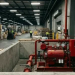Fire protection for freight handling and staging