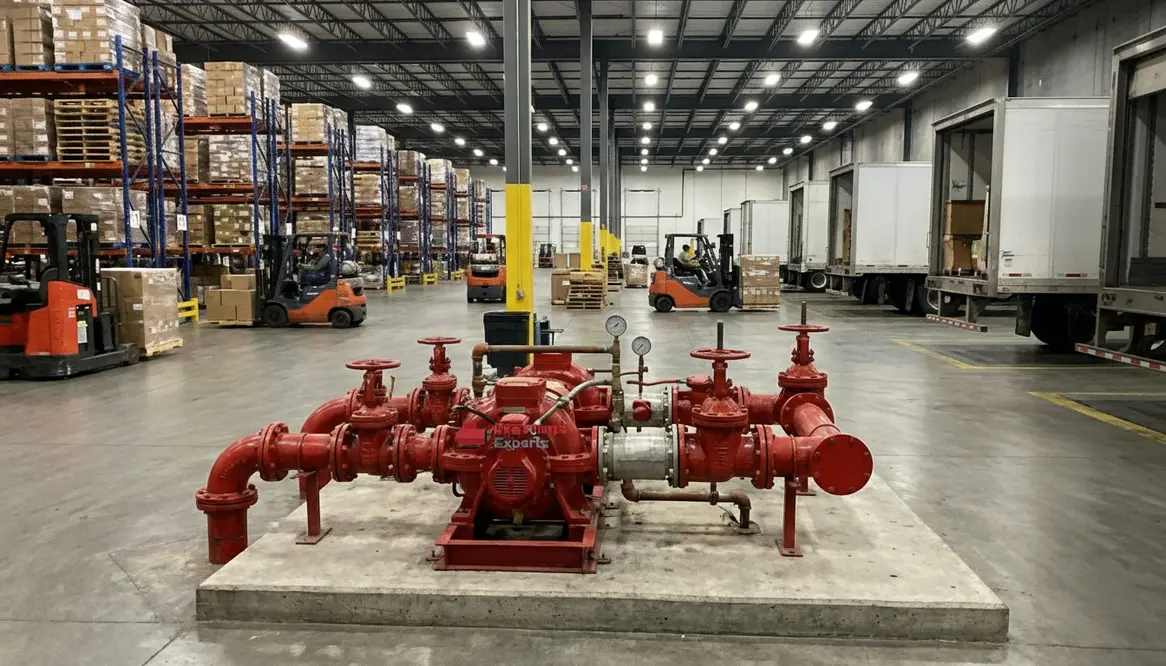 Fire protection for freight handling and staging