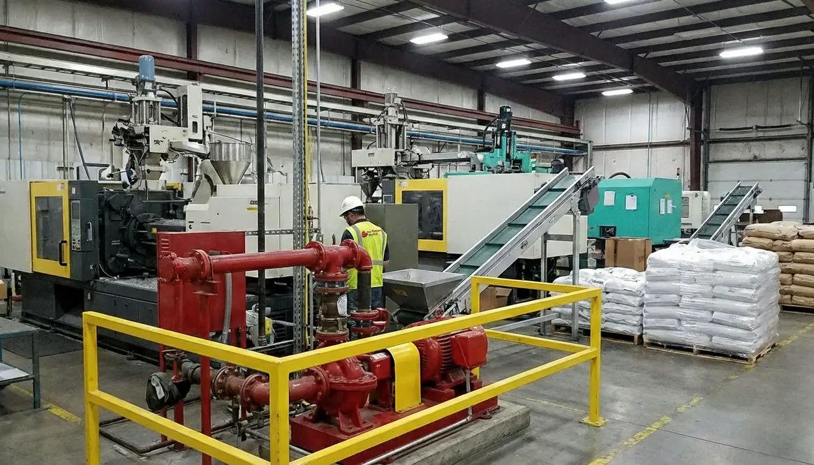 Fire protection for high-load production facilities