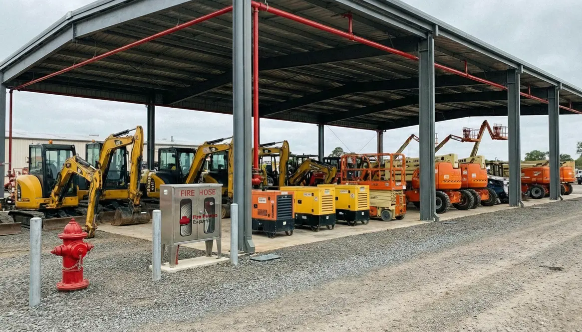 Fire protection for high-value equipment storage