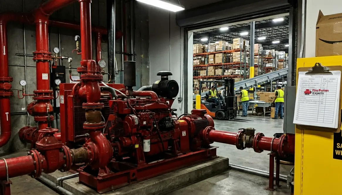 Fire protection in rapidly expanding fulfillment sites