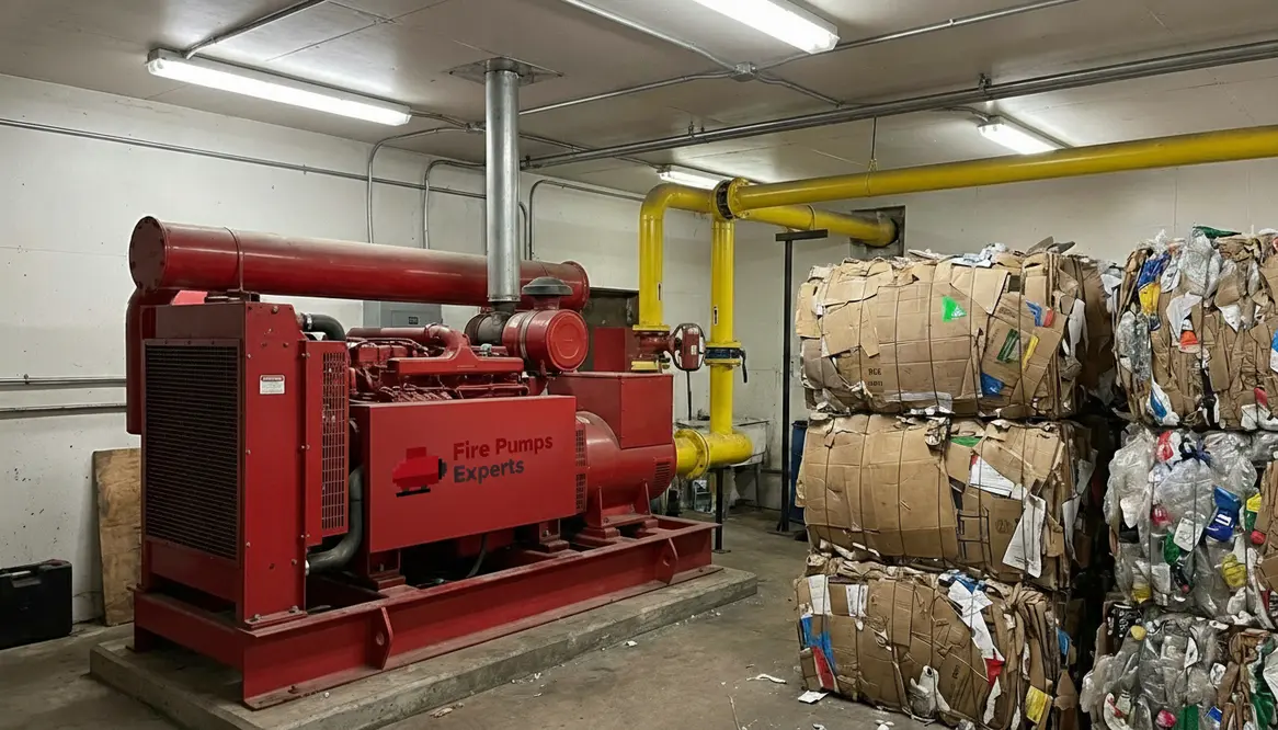 Fire pump considerations for combustible waste streams