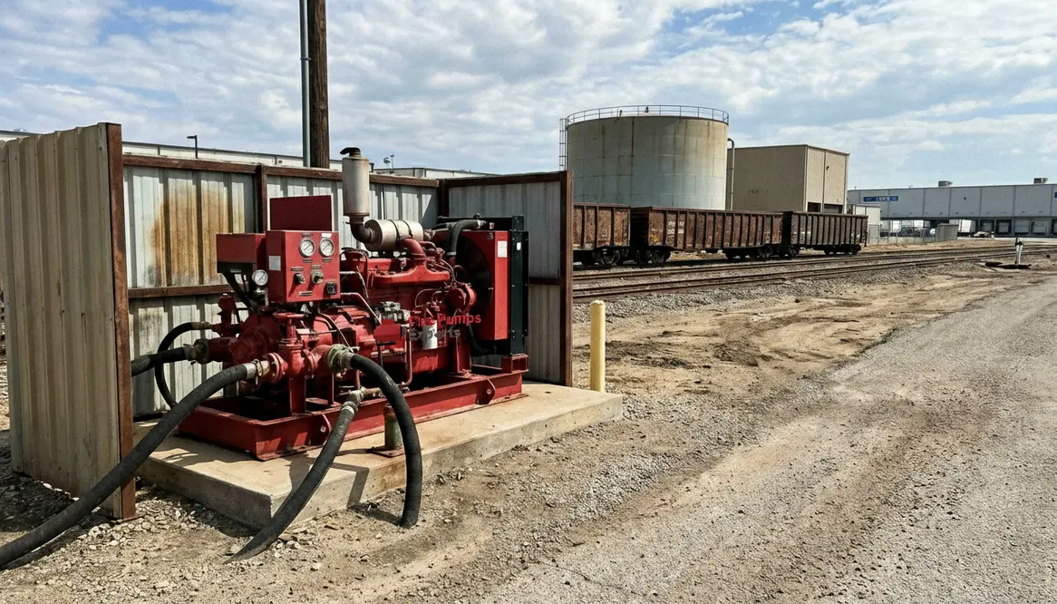 Fire pump considerations for rail-served properties
