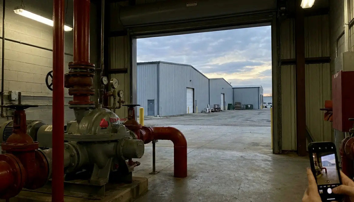 Fire pump design across multiple industrial buildings
