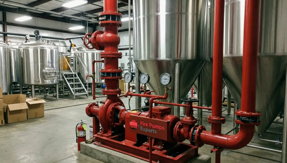 Fire pump design for beverage and storage operations