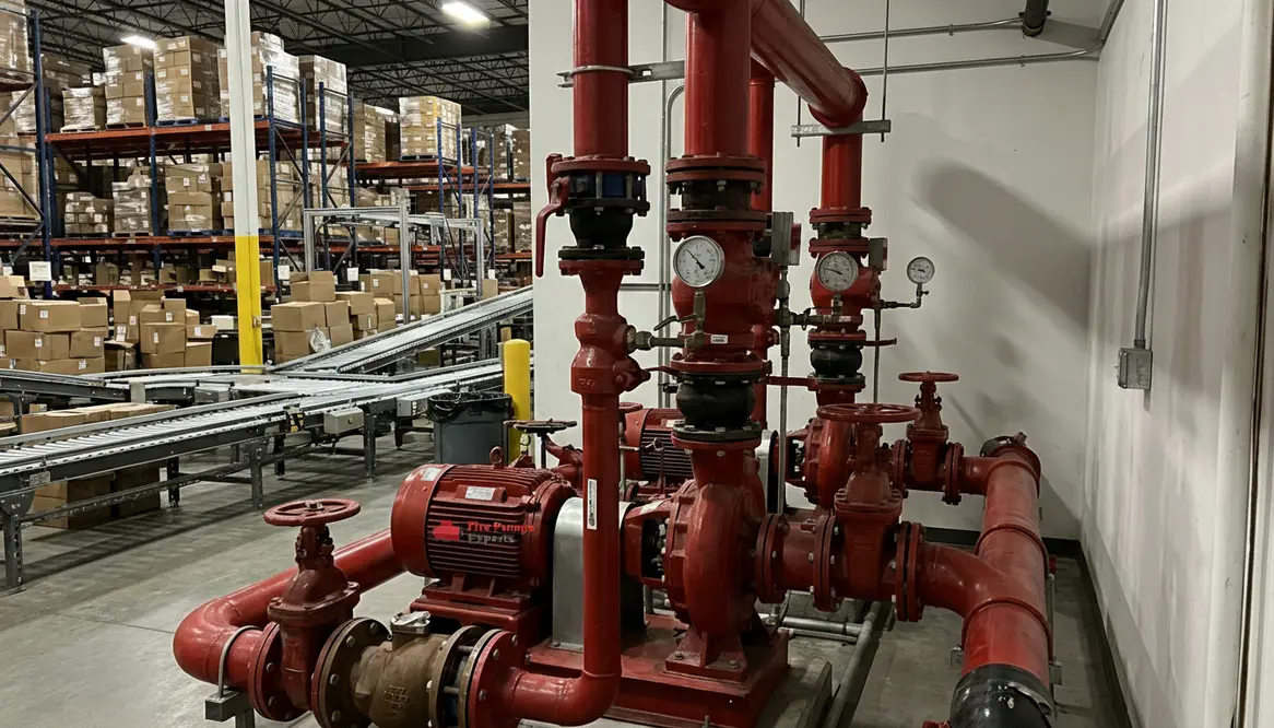 Fire pump design for large logistics campuses