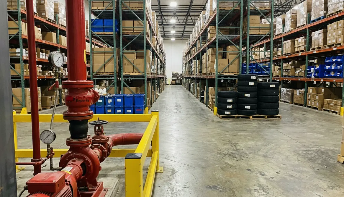 Fire pump needs for inventory-dense storage spaces