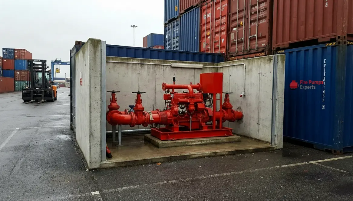 Fire pump planning for maritime supply chains