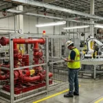 Fire pump planning for repetitive production spaces