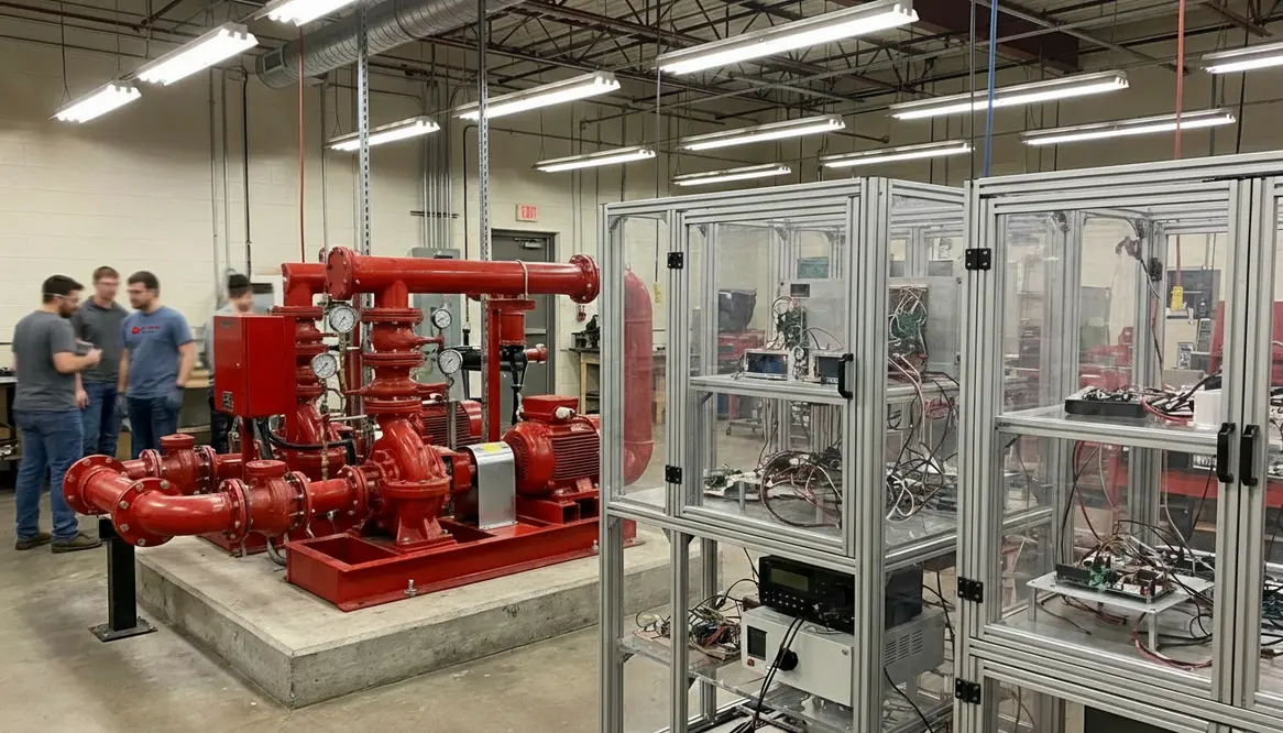 Fire pumps for small-scale production and testing