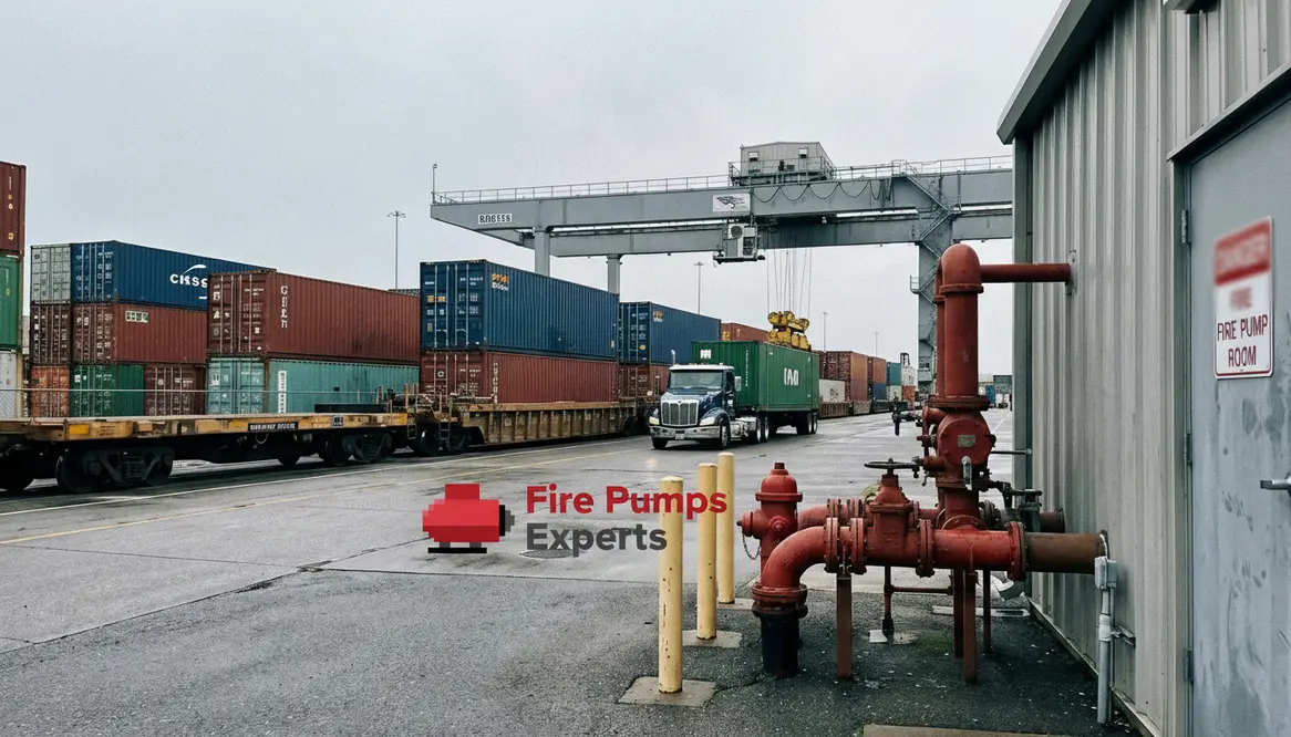 Fire safety for multi-modal freight hubs