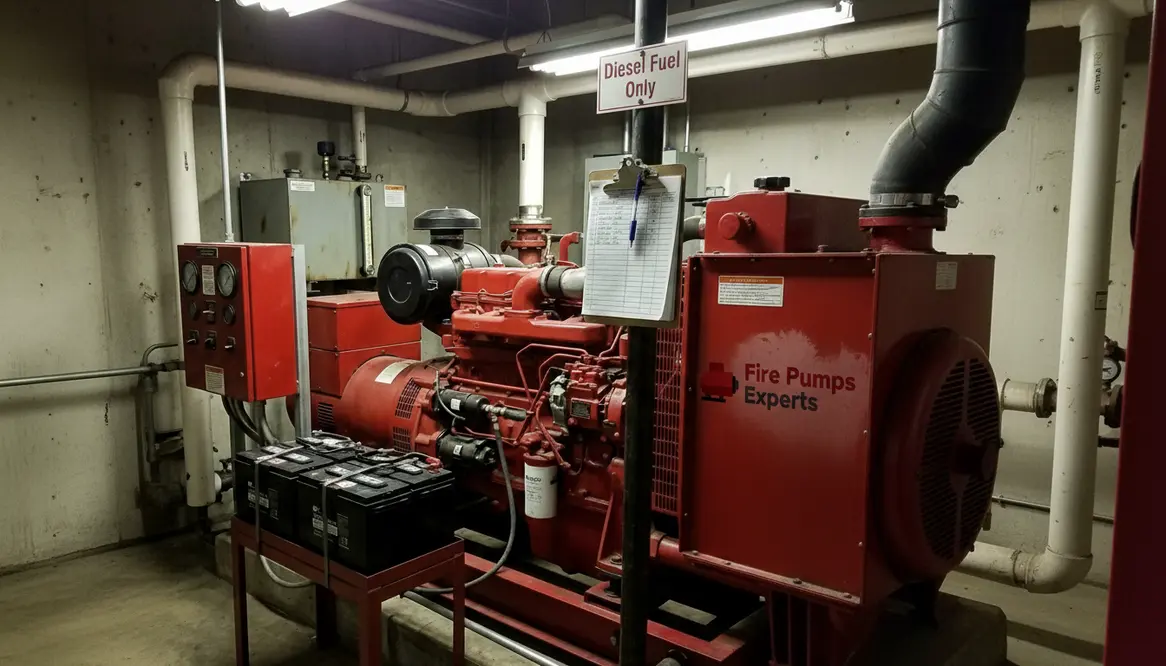diesel fire pump maintenance jacksonville batteries fuel weekly logs