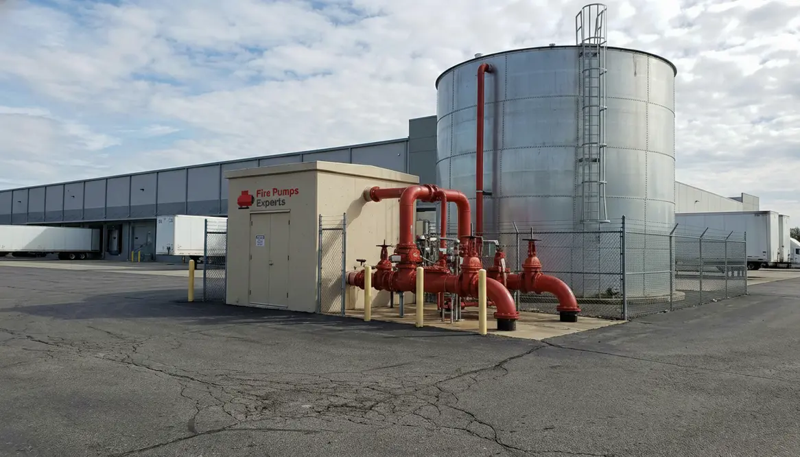 distribution center fire suppression water supply carson ca