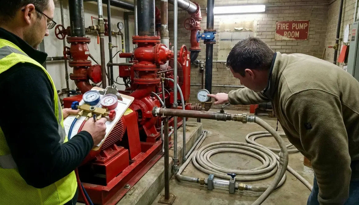 fire pump annual flow test boston how to read results