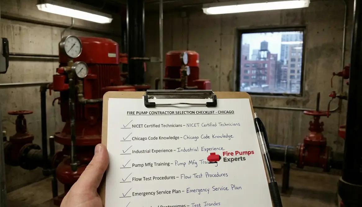 fire pump contractor selection checklist chicago