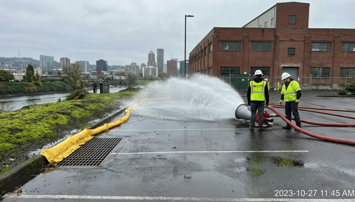 fire pump flow test portland discharge planning environmental considerations