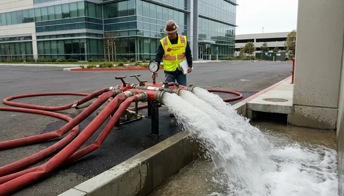 fire pump flow test san jose minimize tenant impact noise