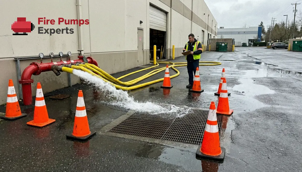 fire pump flow test setup seattle safe discharge planning