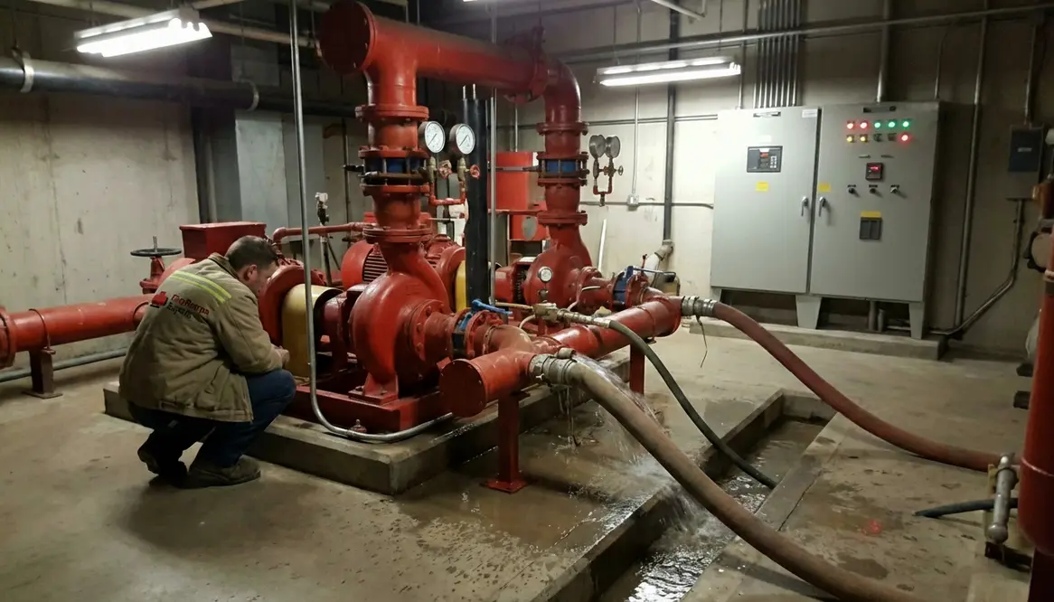 fire pump flow testing commercial buildings