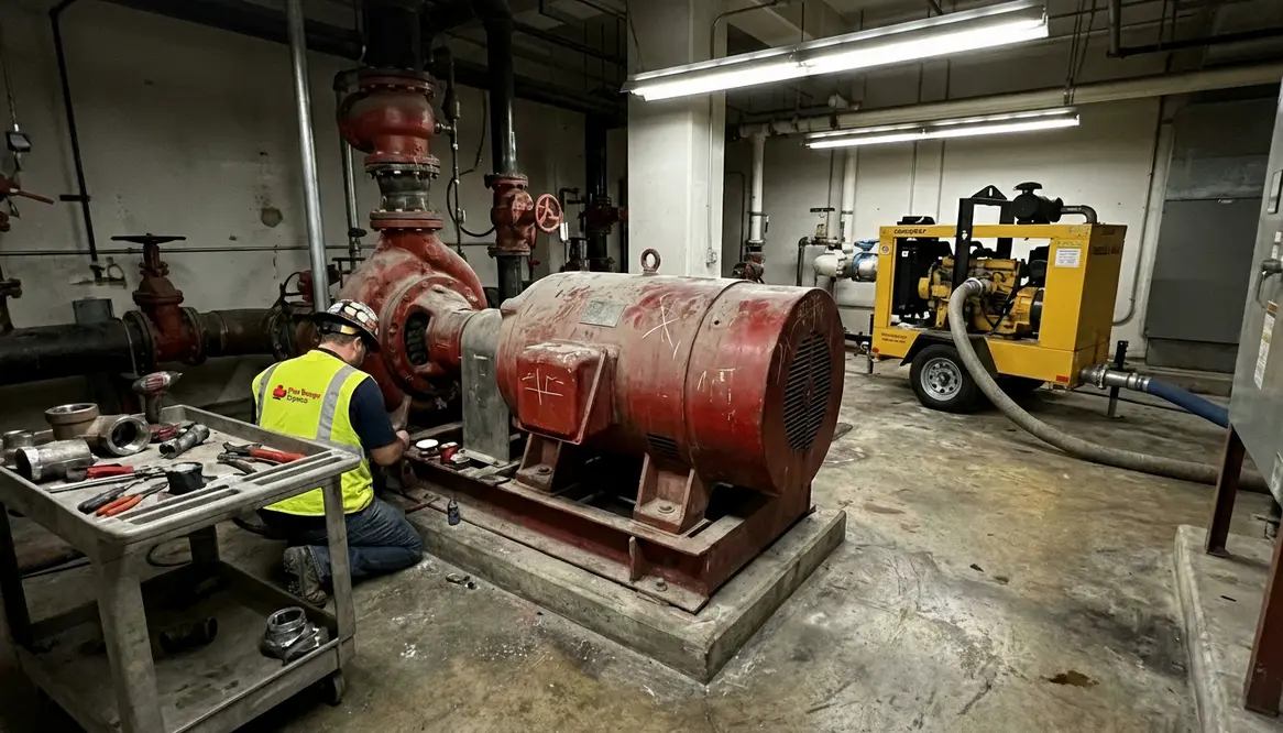 fire pump replacement planning austin downtime mitigation