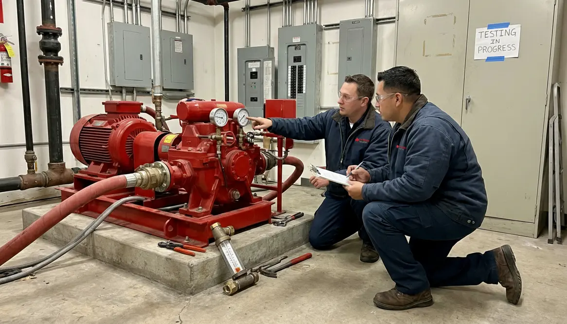 fire pump testing requirements Los Angeles buildings