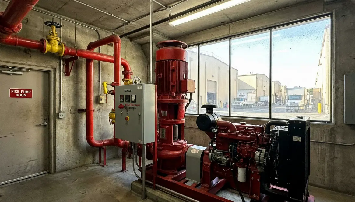 los angeles film studio fire pump requirements