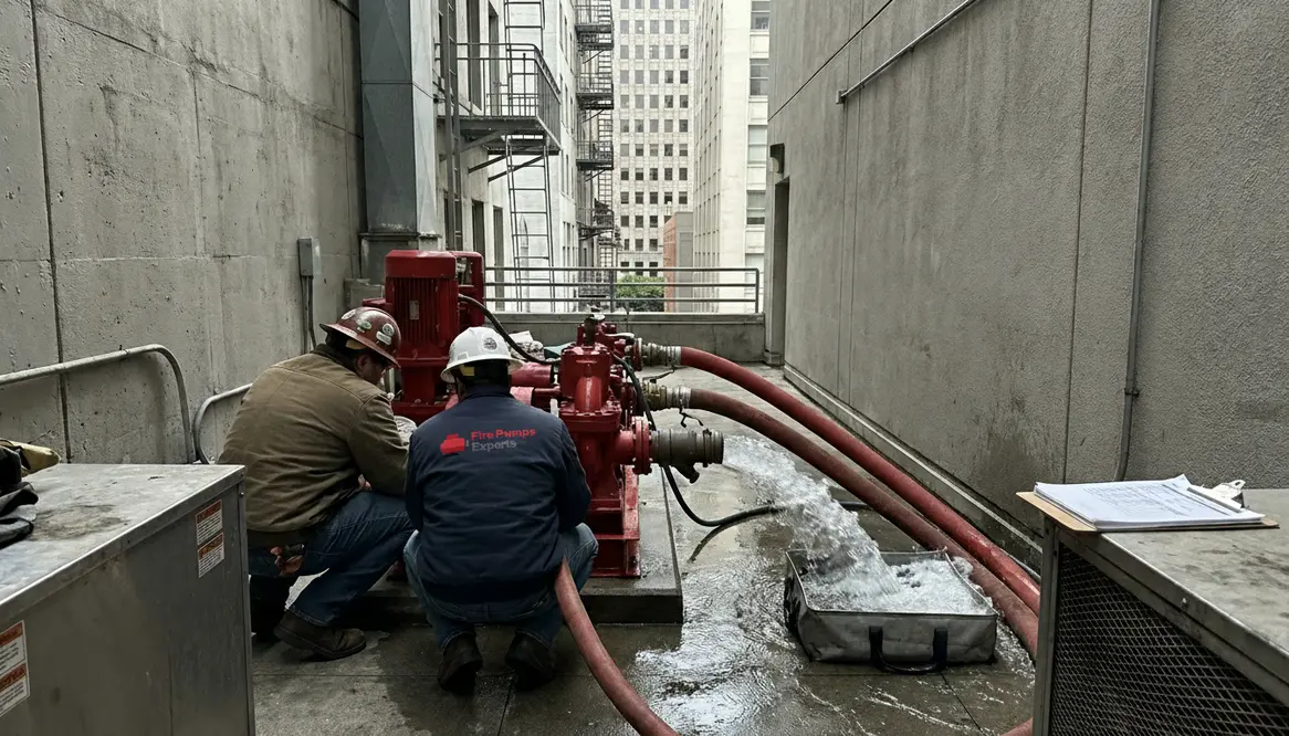 san francisco fire pump flow test high rise preparation