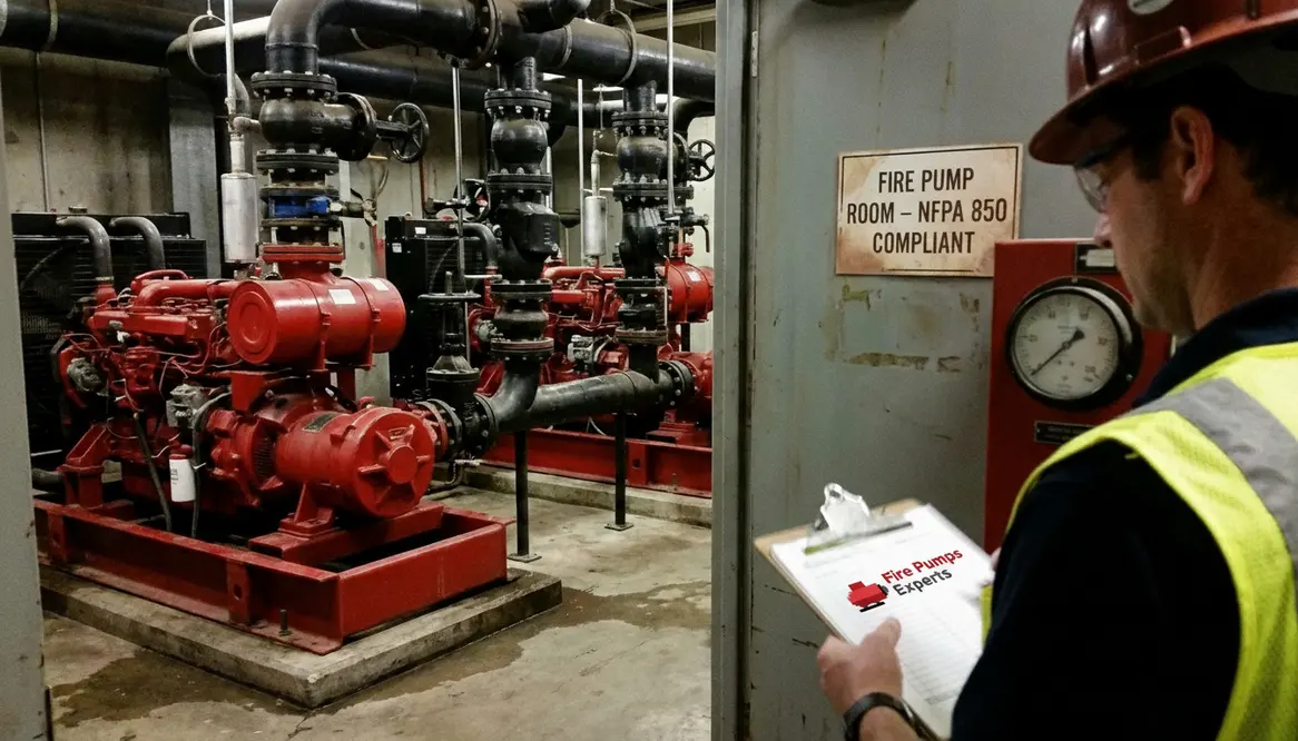 NFPA 850 fire pump requirements power plants