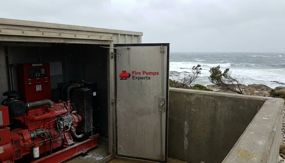 fire pump coastal wind Australia