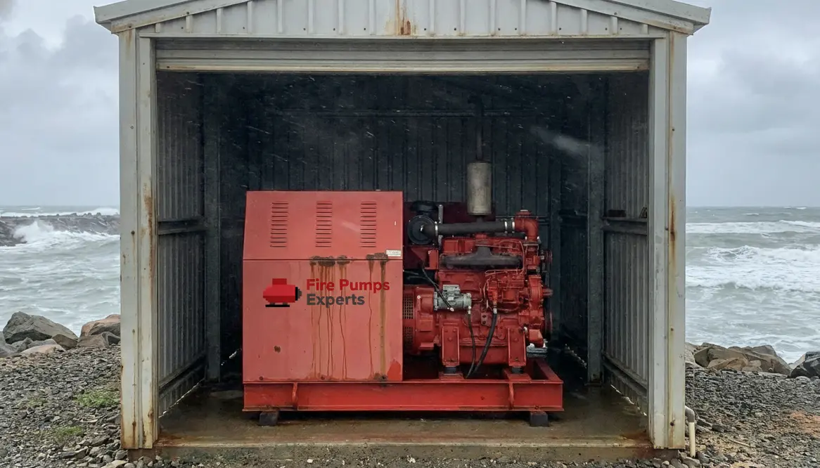 fire pump coastal wind Australia