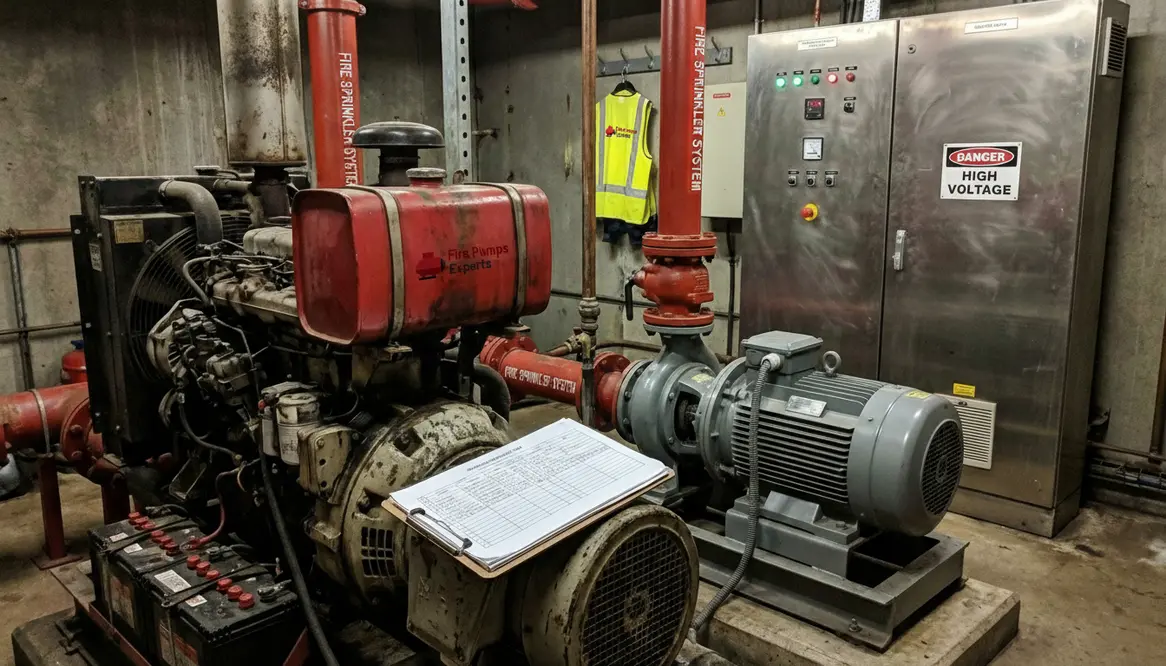 fire pump diesel vs electric maintenance Australia