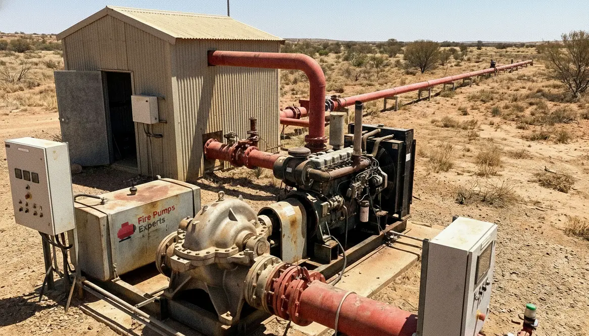 fire pump long pipe system Australia