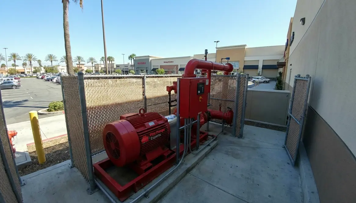 fire pump retail center Anaheim