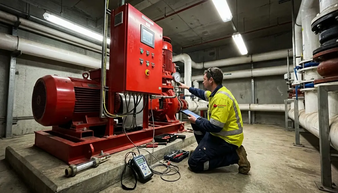 fire pump testing failure diagnosis Australia
