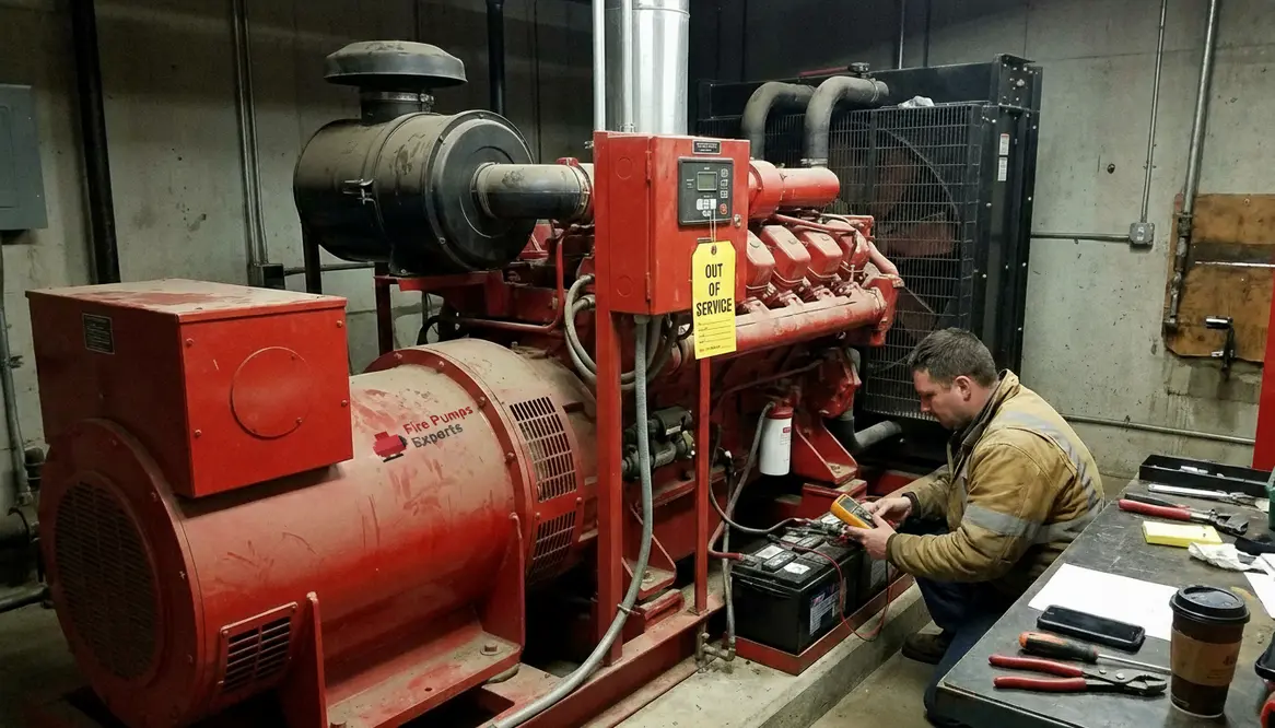 diesel fire pump not starting