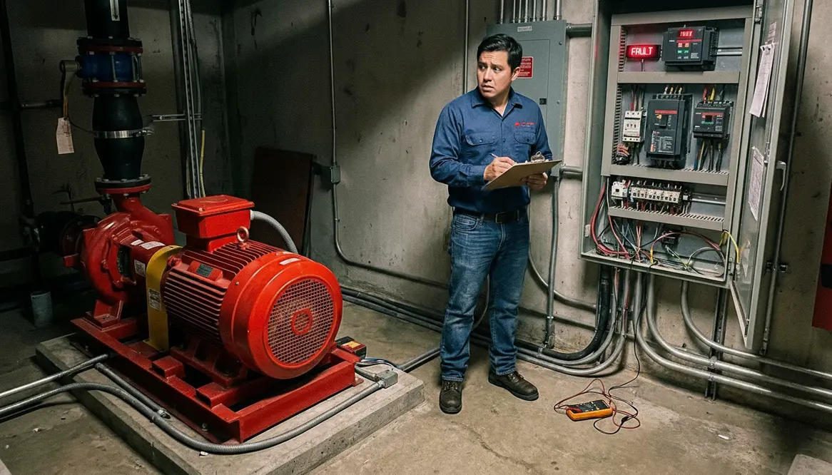 electric fire pump not starting