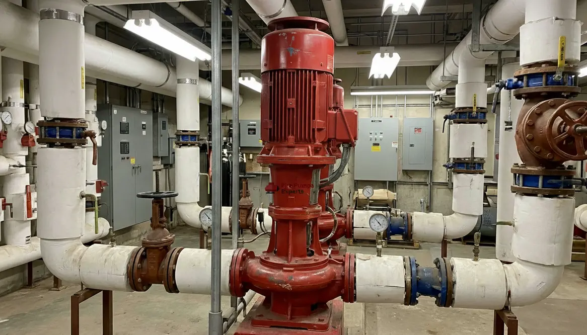 vertical inline fire pump