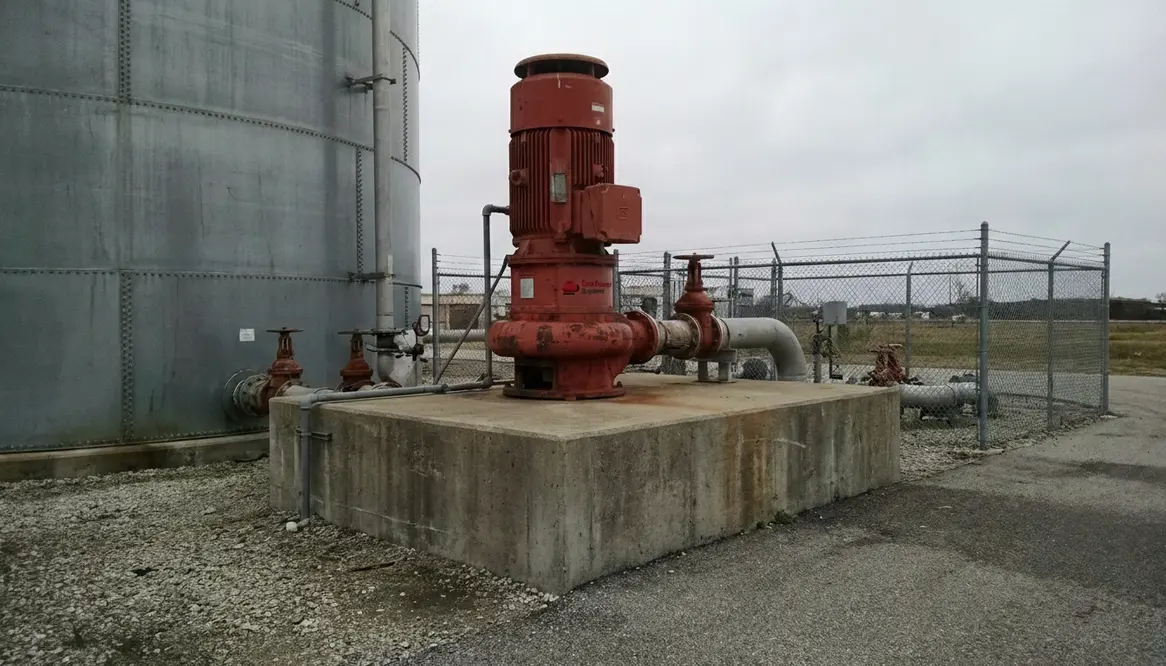 vertical turbine pump fire water tank