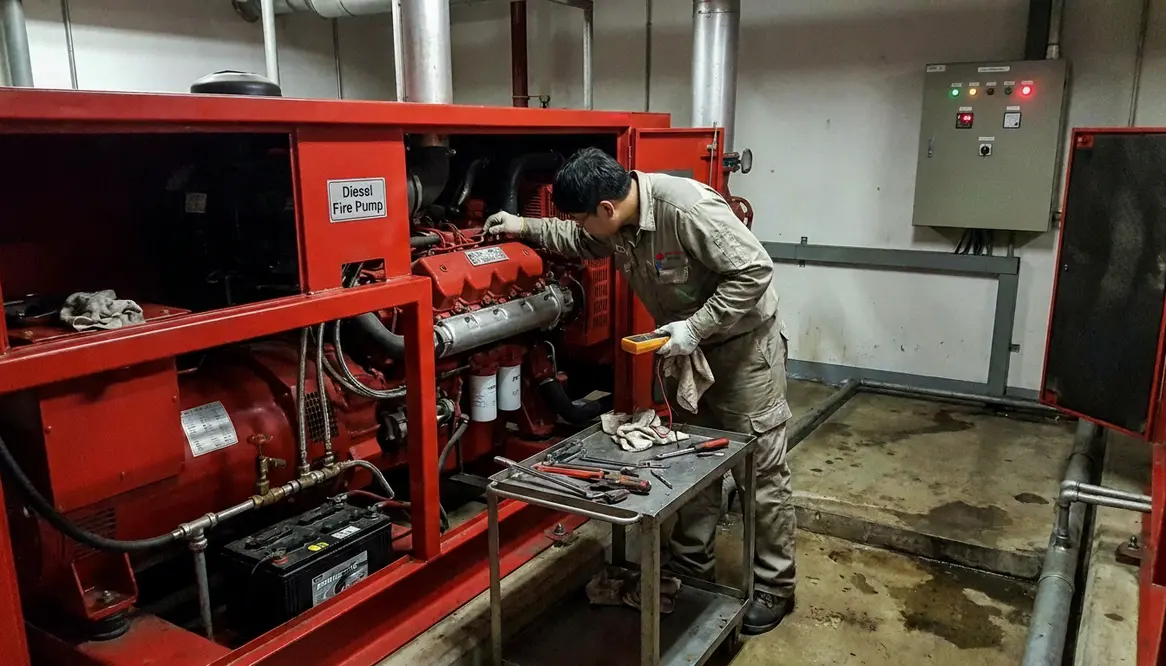 diesel fire pump, fire pump won't start, fire pump troubleshooting