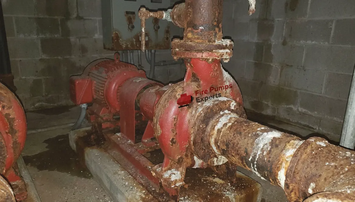 fire pump corrosion, fire pump maintenance, fire pump room