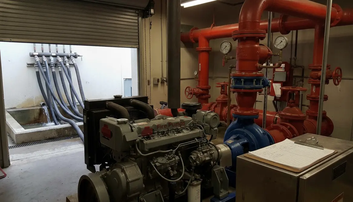 fire pump flow test, fire pump testing, 150% fire pump test, NFPA 25