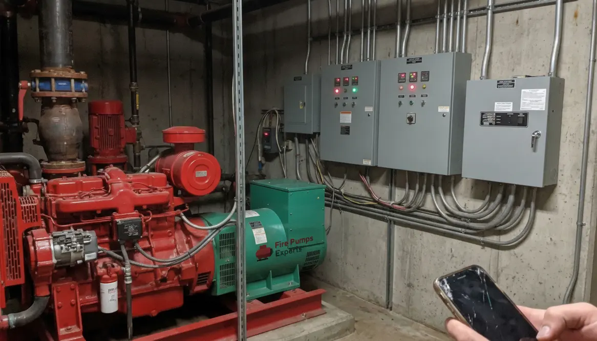 fire pump generator, fire pump transfer switch, electric fire pump