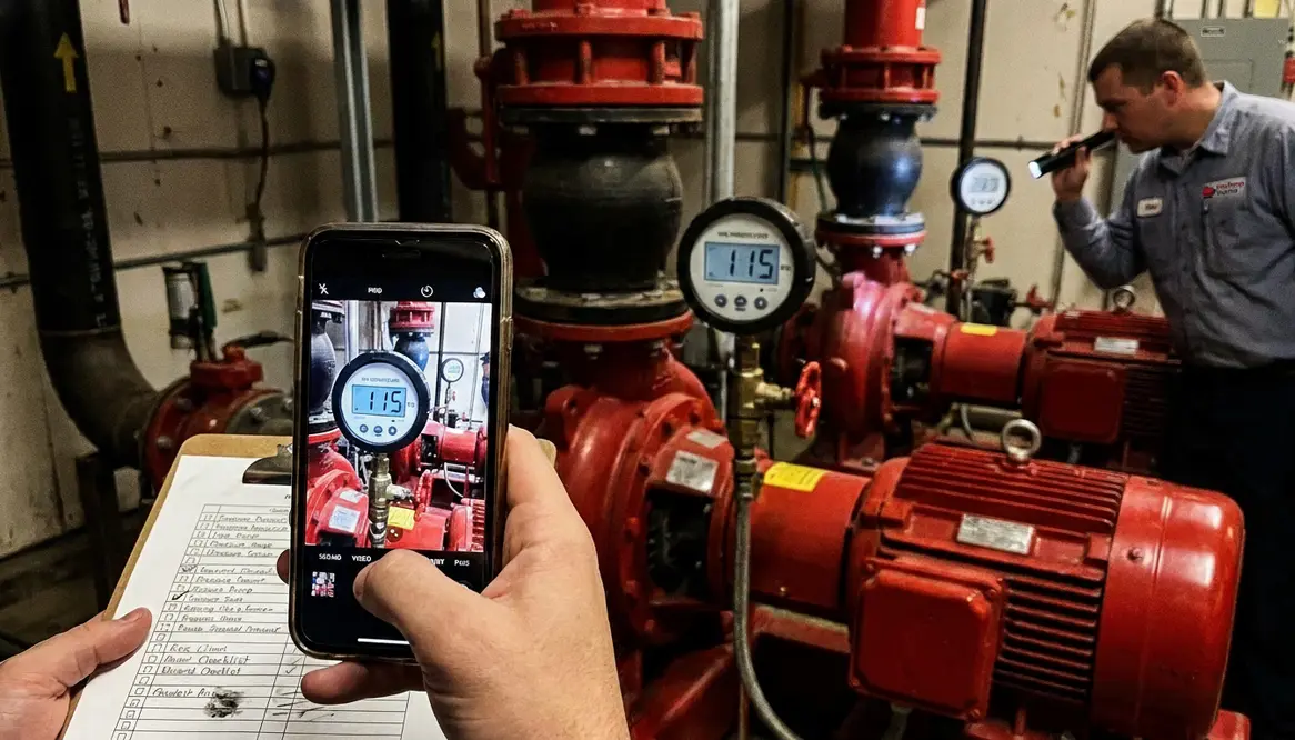 fire pump inspection, fire pump testing, fire pump performance