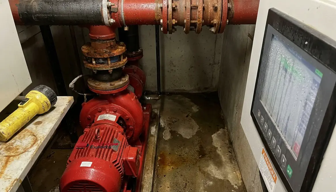 fire pump maintenance, fire pump controller problems, pump room requirements