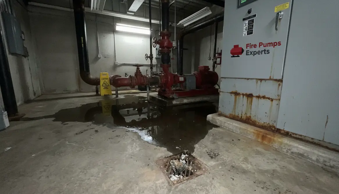 fire pump room drainage, fire pump room requirements, fire pump installation