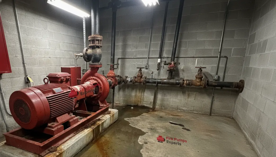 fire pump room drainage, fire pump room requirements, fire pump installation