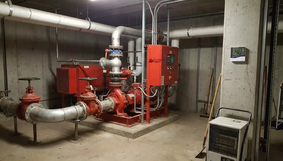 fire pump room temperature requirements
