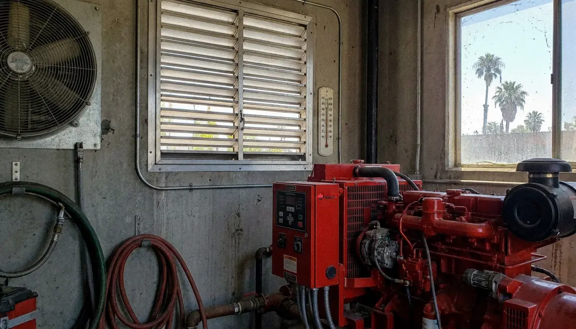 fire pump room ventilation requirements california